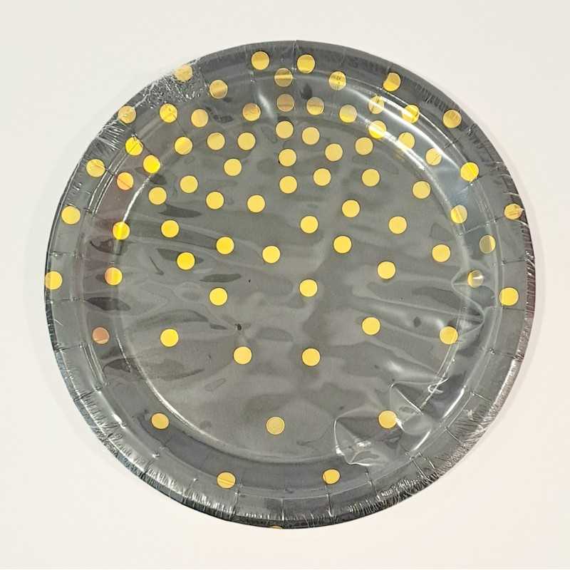 Party tacna Crna sa zlatnim tufnama 6/1