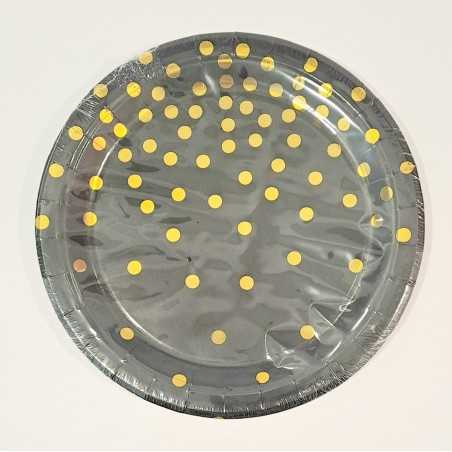 Party tacna Crna sa zlatnim tufnama 6/1