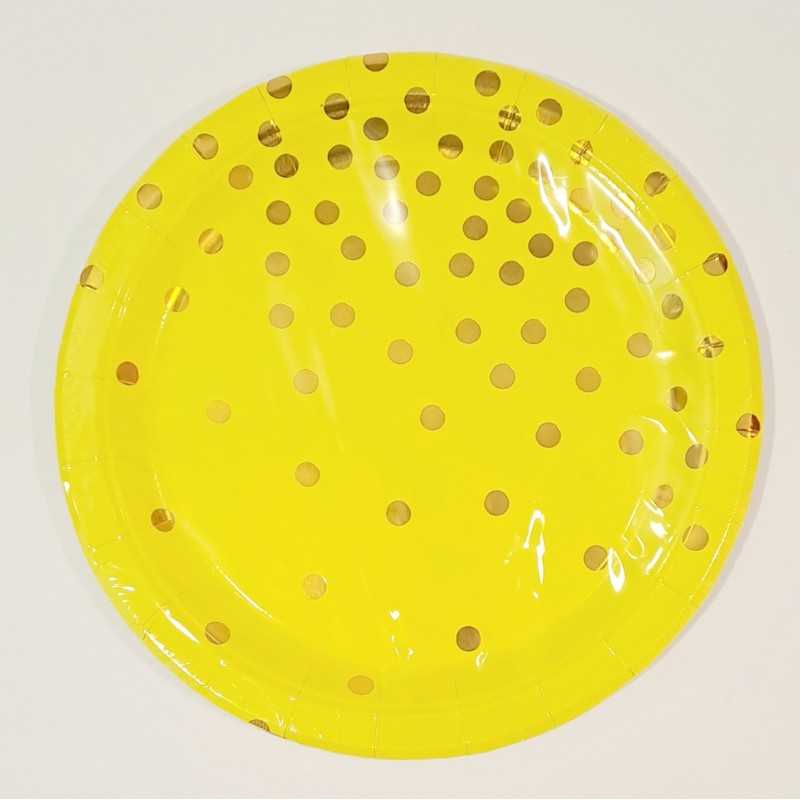 Party tacna Žuta sa zlatnim tufnama 6/1