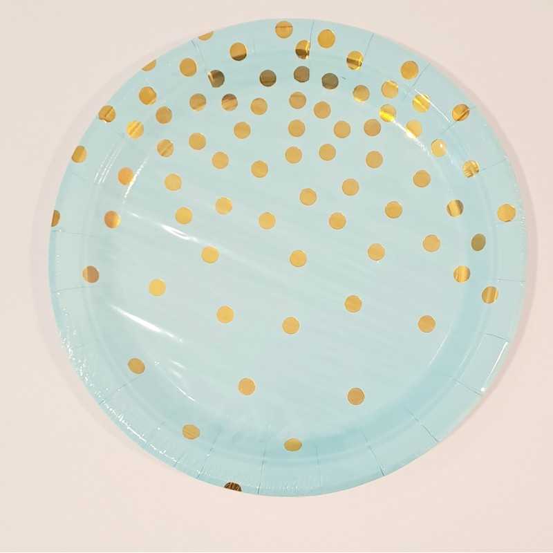 Party tacna Plava sa zlatnim tufnama 6/1