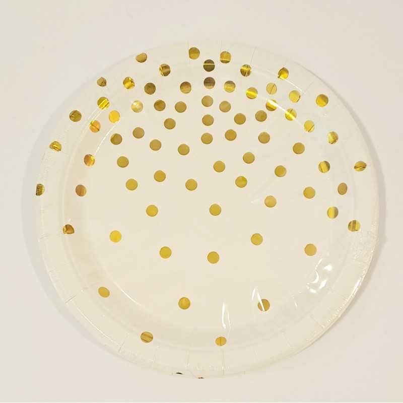 Party tacna Bijela sa zlatnim tufnama 6/1