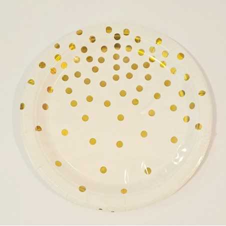 Party tacna Bijela sa zlatnim tufnama 6/1