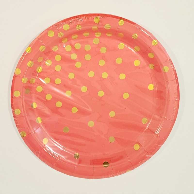 Party tacna Crvena sa zlatnim tufnama 6/1