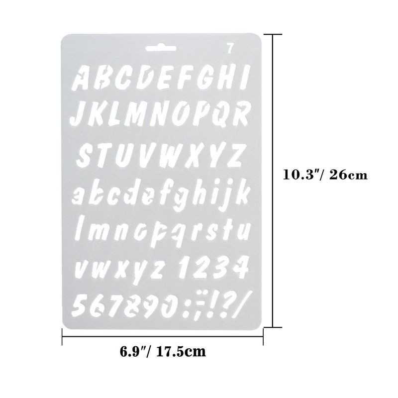 Plastični stencil Abeceda