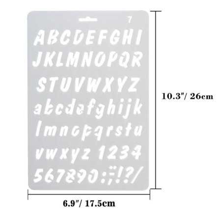 Plastični stencil Abeceda