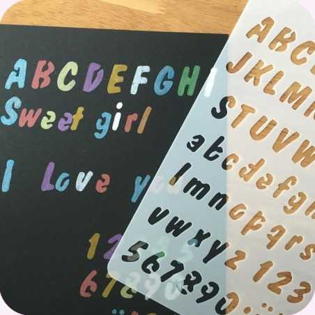 Plastični stencil Abeceda