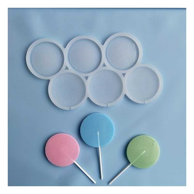 Silikonski kalup Lolipop krugovi 6/1