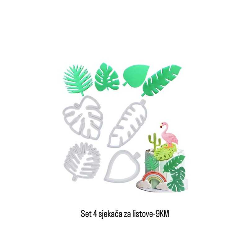 Set Utiskivača Za Fondan - Listovi Džungle