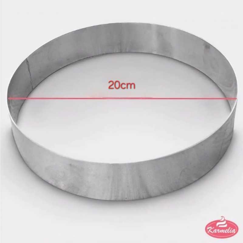 Okrugli Inox kalup Fi 20xH7cm Karadag Metal