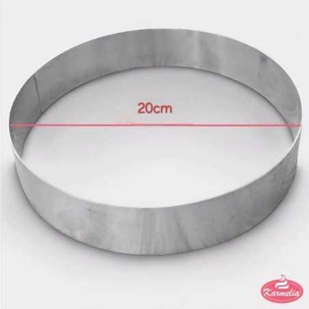 Okrugli Inox kalup Fi 20xH7cm Karadag Metal