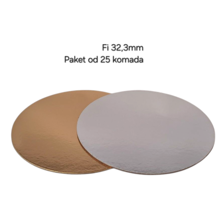 Podmetač Zlatni/srebreni 3mm- fi 32cm 25/1