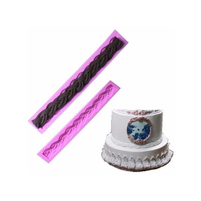 Cesil Silikonski Kalup Oblik Pletenice 23x1,5cm