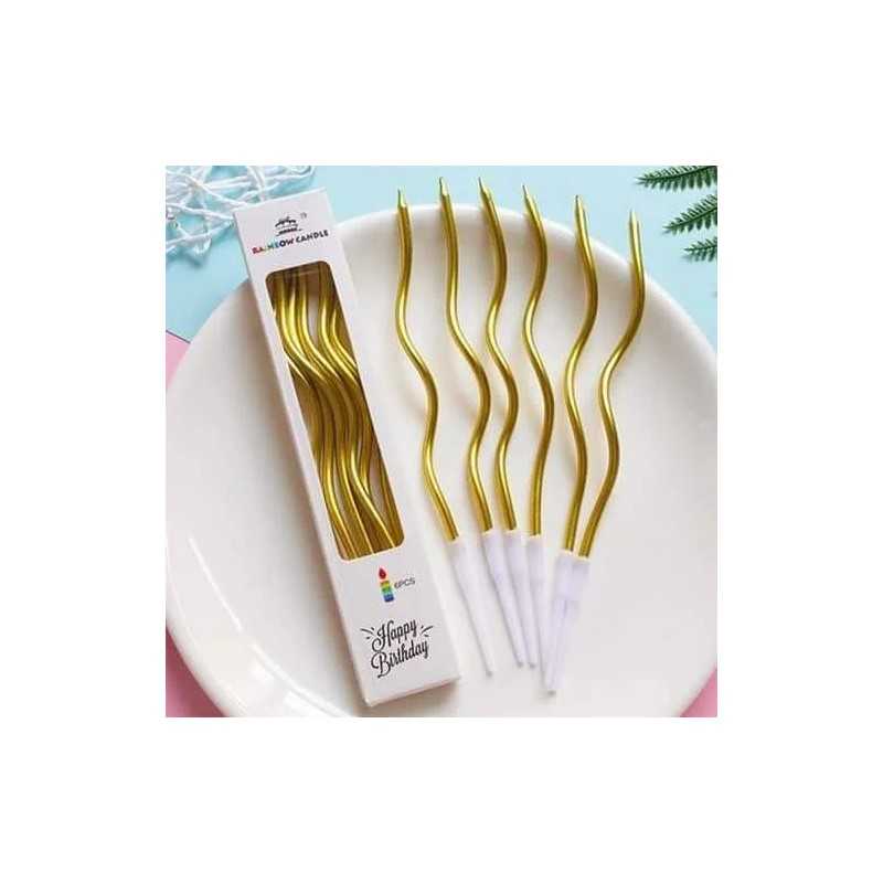 Svijeća Zlatna Vijugava 6/1