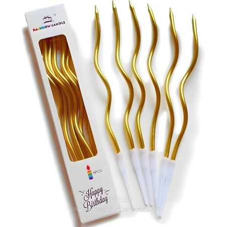 Svijeća Zlatna Vijugava 6/1