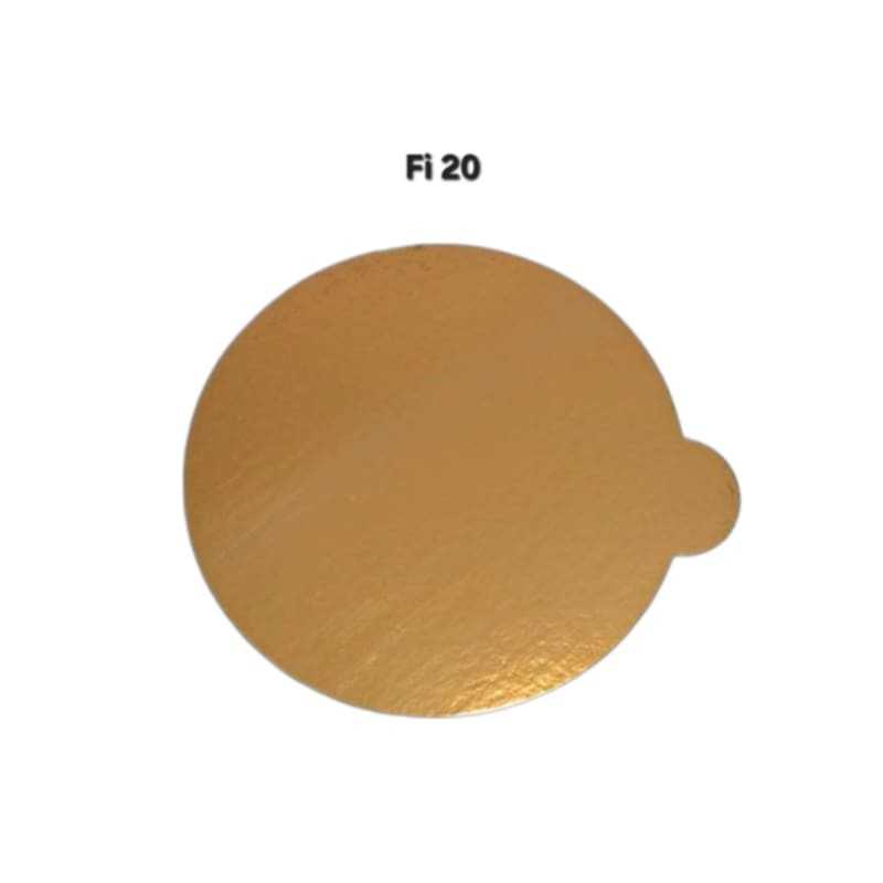 Podmetač zlatni kartonski za torte i kolače Fi 20 cm