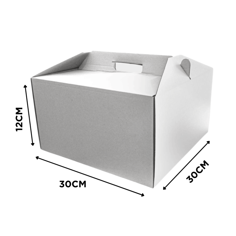 Kartonska kutija za torte 30cmx30cmx12cm-sklopiva iz 2 dijela