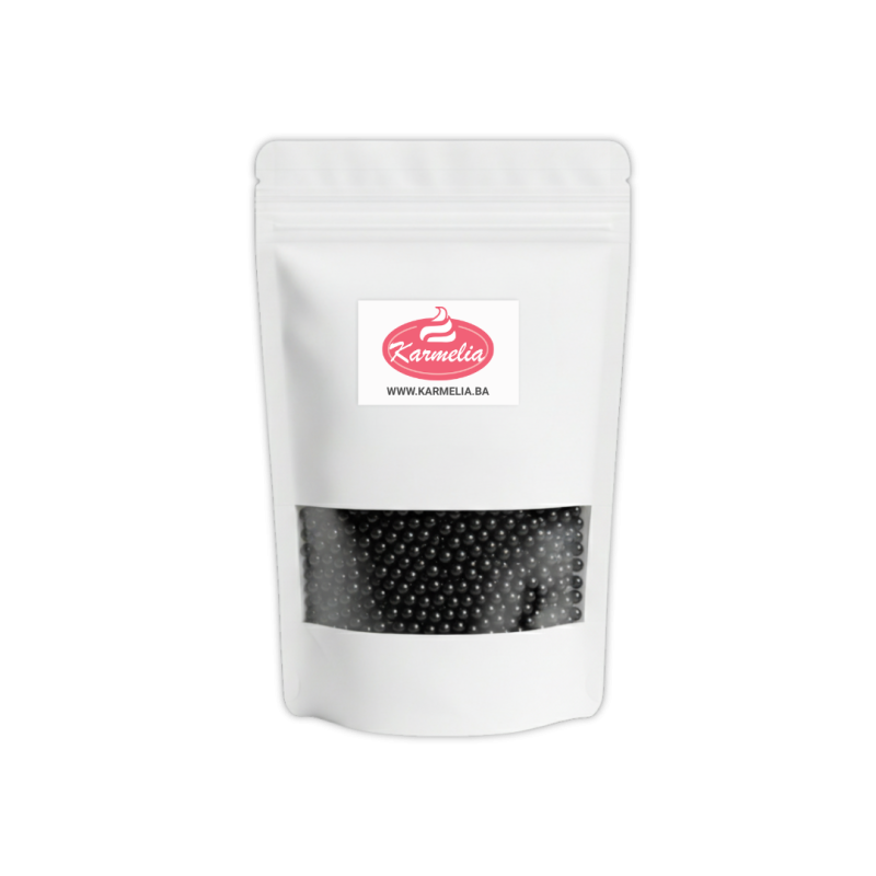 Šećerne perle crne 4mm 100g