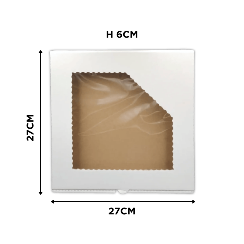 Kartonska Kutija Za Kolače Sa Prozorom 27x27x6cm