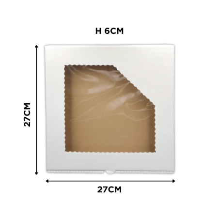 Kartonska Kutija Za Kolače Sa Prozorom 27x27x6cm