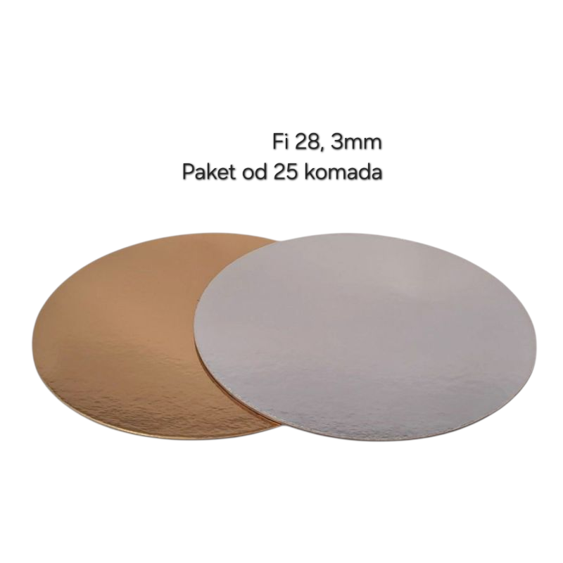 Podmetač Zlatni/Srebreni 3mm- fi 28 cm 25/1
