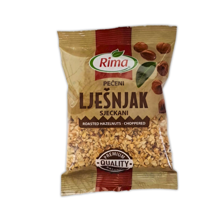 Lješnjak prženi sjeckani 2-4mm, 80 grama