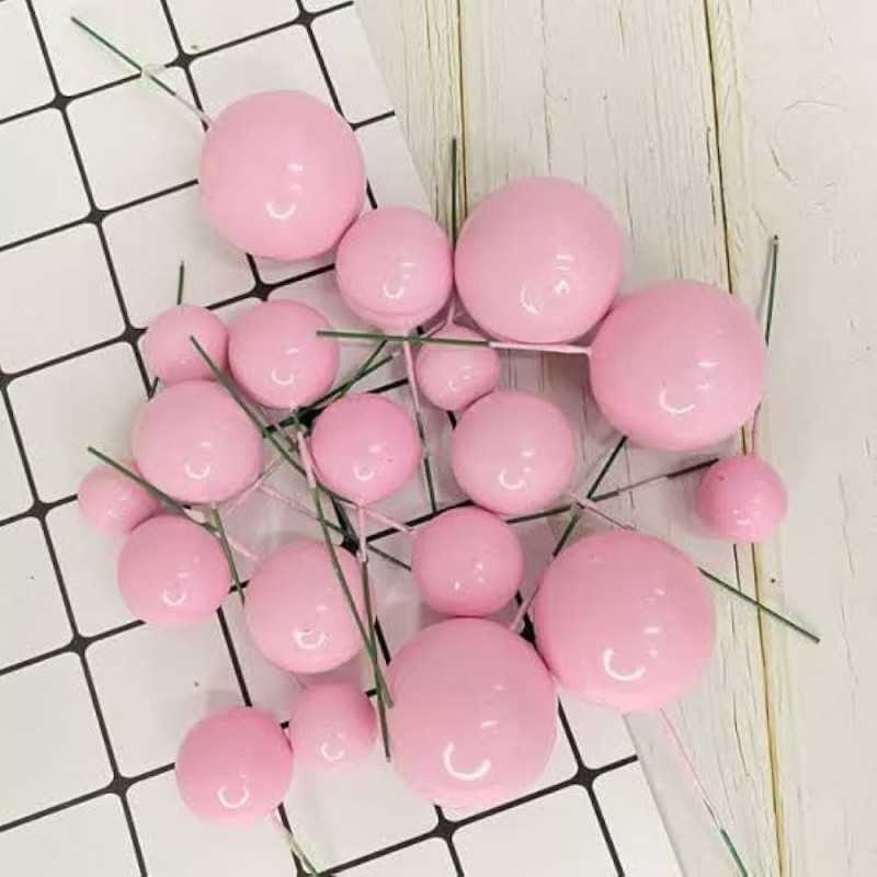 Stiropor kuglice roze ukrasne 20 kom.