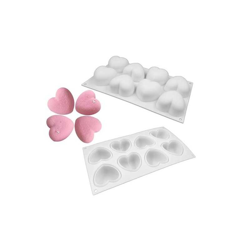 Silikonski Kalup Monoporcija Srce zaobljeno 8/1 BT423