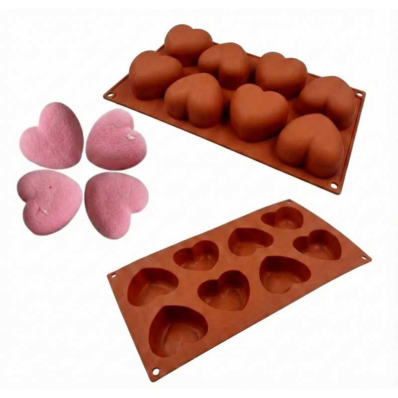 Silikonski Kalup Monoporcija Srce zaobljeno 8/1 BT423