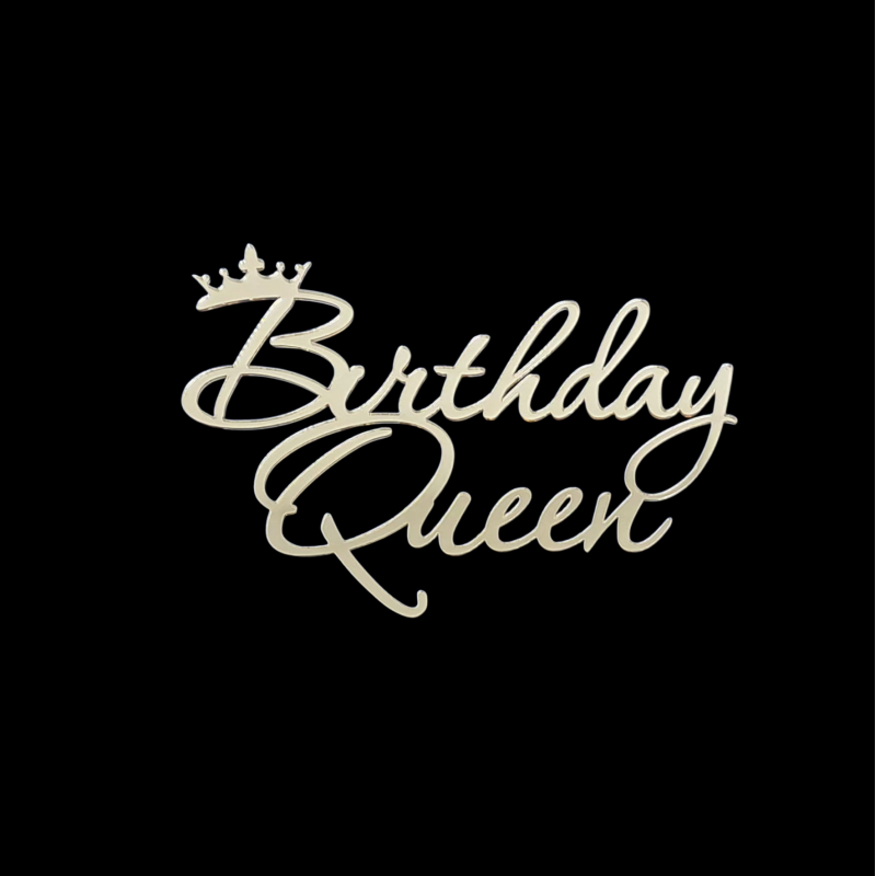 BH Topper Birthday Queen zlatni