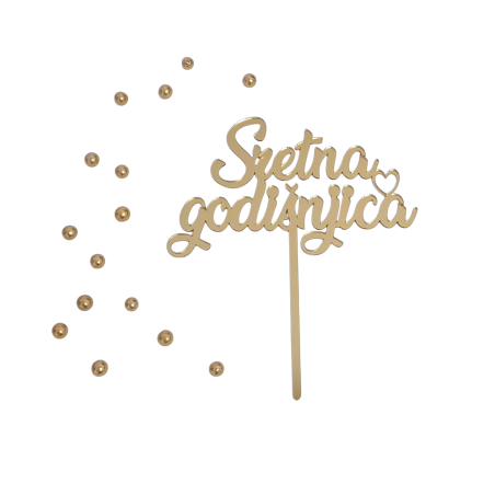 BH Topper Sretna godišnjica-zlatni