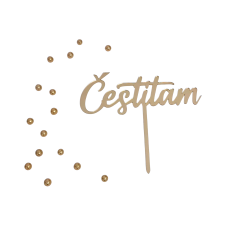 BH Topper Čestitam Zlatni