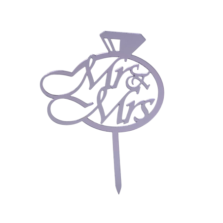 Bh topper srebreni Mr&Mrs prsten