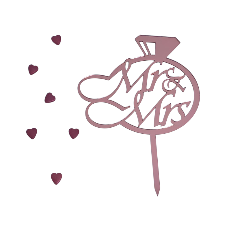 Bh topper rose gold Mr&Mrs prsten