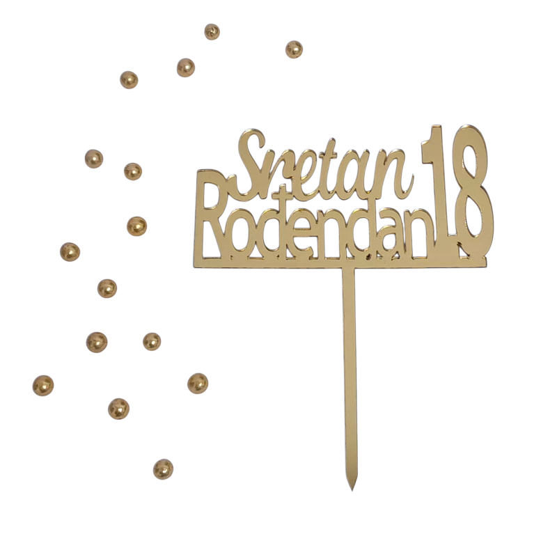 Bh topper zlatni Sretan 18.rođendan