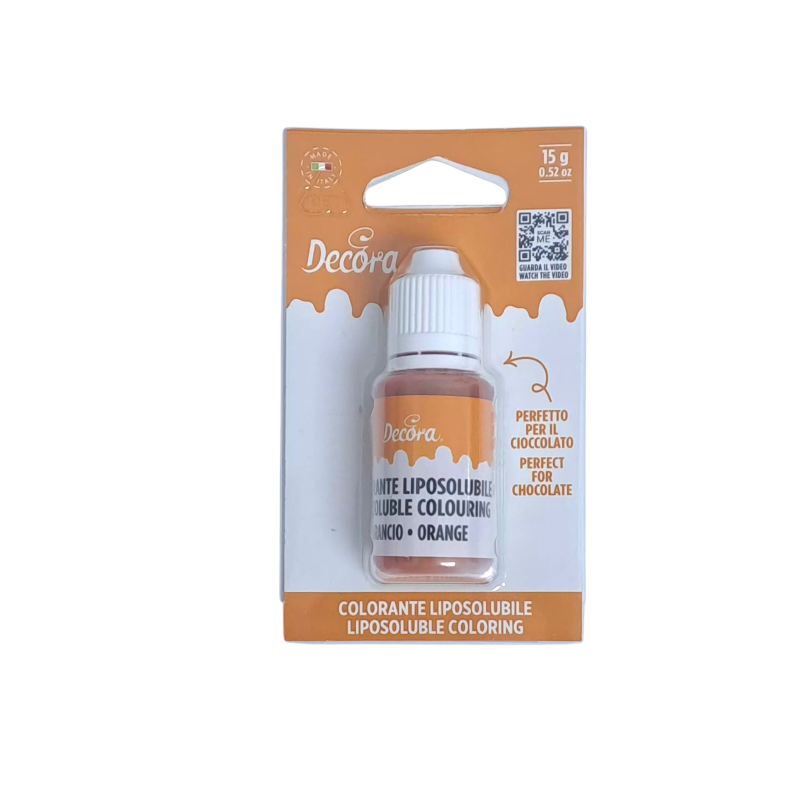 Decora Narandžasta Tečna Uljna boja za čokoladu 15g