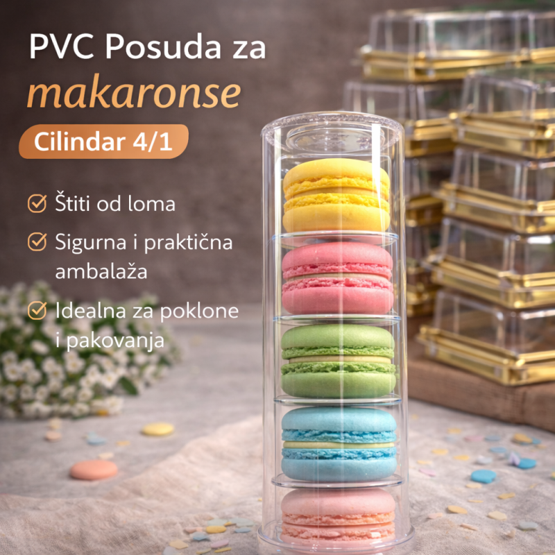 PVC Posuda za Makaronse - Cilindar 4/1
