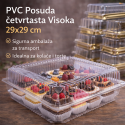 PVC Posuda cetvrtasta Visoka 29x29 cm (Anais 2091)