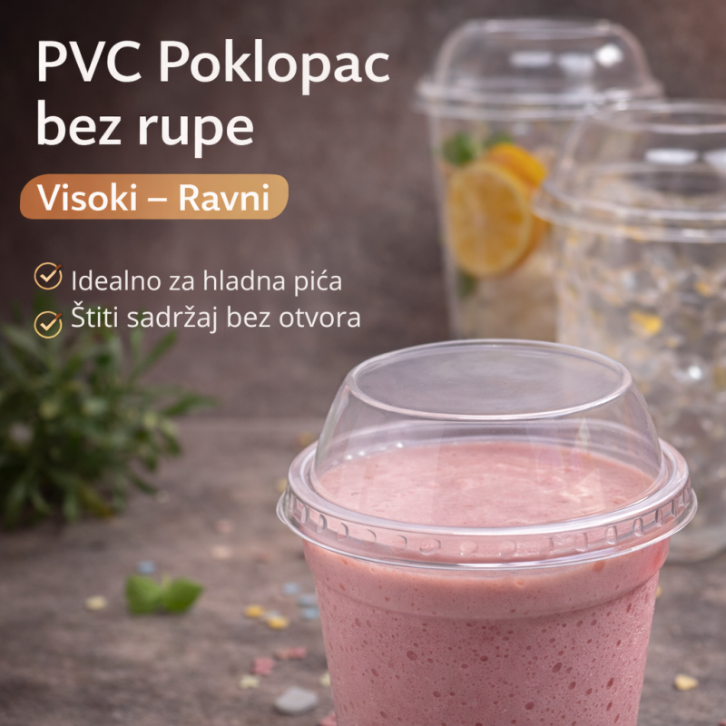 PVC Poklopac bez rupe Visoki - Ravni