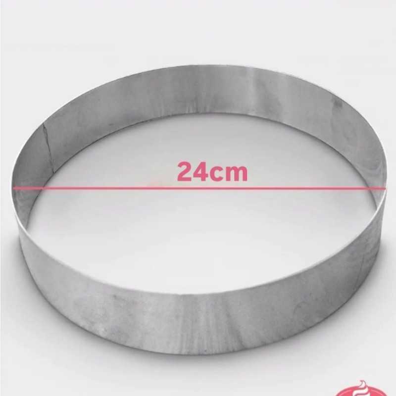 Okrugli Inox kalup Fi 24 x H7 cm Karadag Metal
