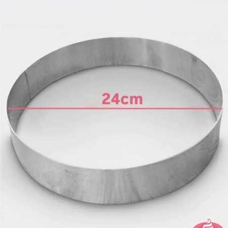 Okrugli Inox kalup Fi 24 x H7 cm Karadag Metal