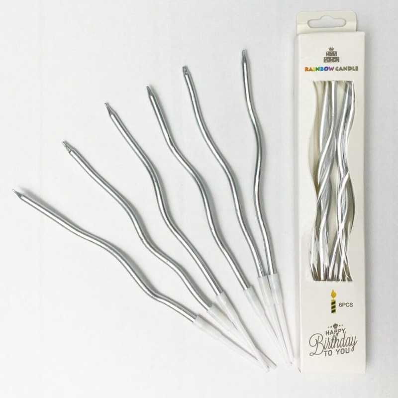 Svijeca Srebrena Vijugava 6/1