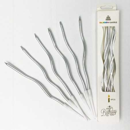 Svijeca Srebrena Vijugava 6/1