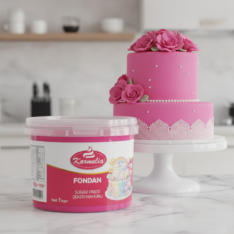 Karmelia Fondan 1 kg Fuksija
