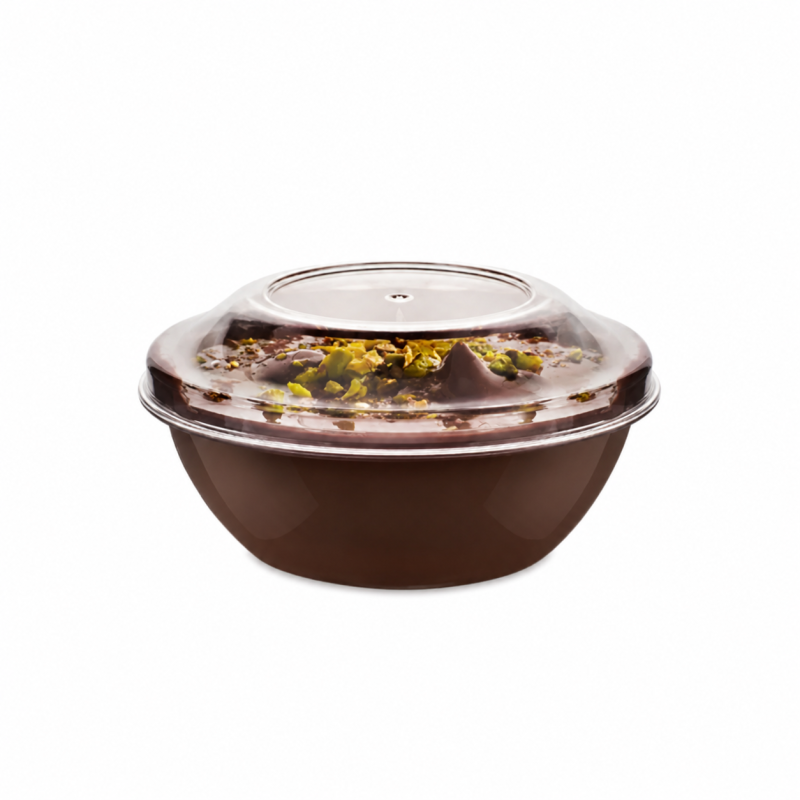 PVC Desert čaša prozirna za puding+poklopac 100x70 mm 220cc 15/1