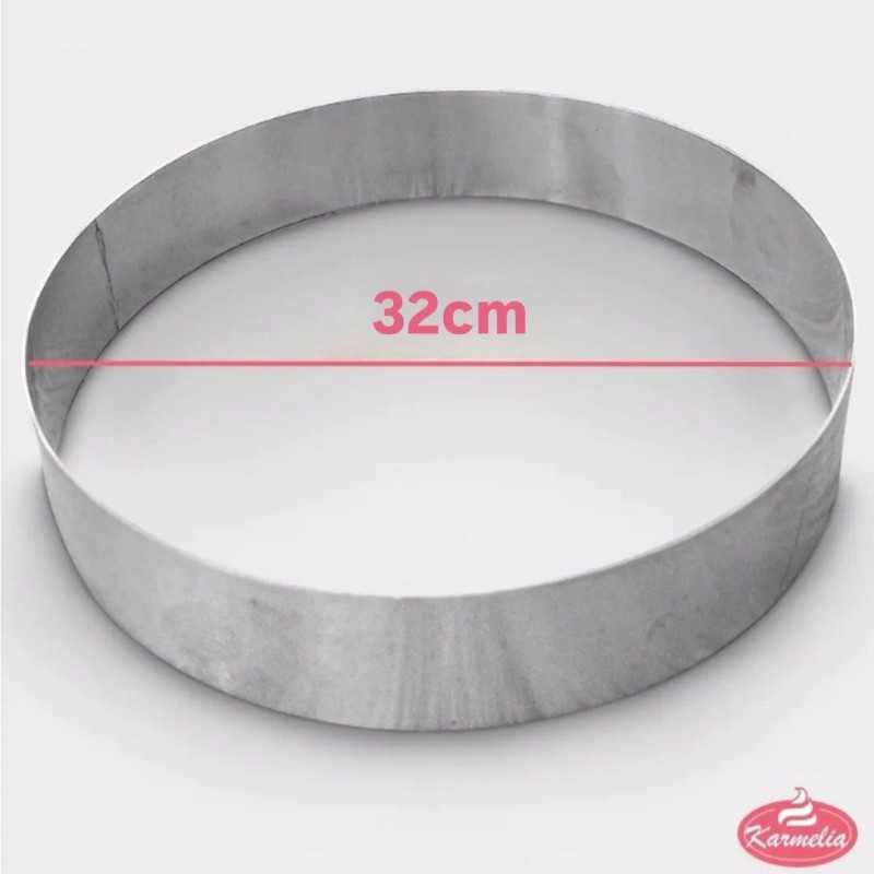 Okrugli inox kalup 32cmxH7cm Karadag Metal