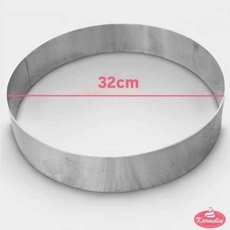 Okrugli inox kalup 32cmxH7cm Karadag Metal