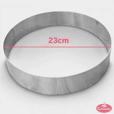 Okrugli inox kalup 23cmxH7cm Karadag Metal