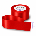 Saten traka 4 cm crvena