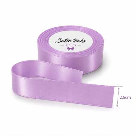 Saten traka 2,5 cm lila
