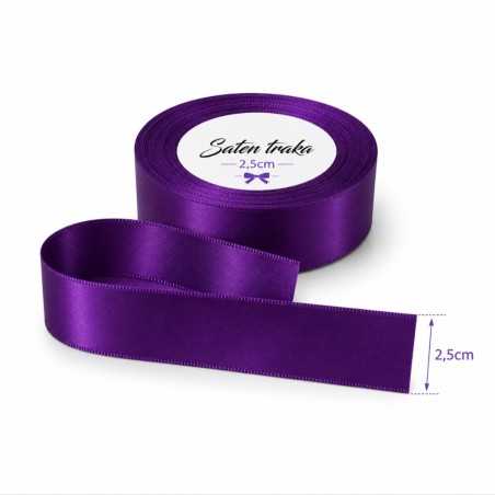 Saten traka 2,5 cm ljubičasta
